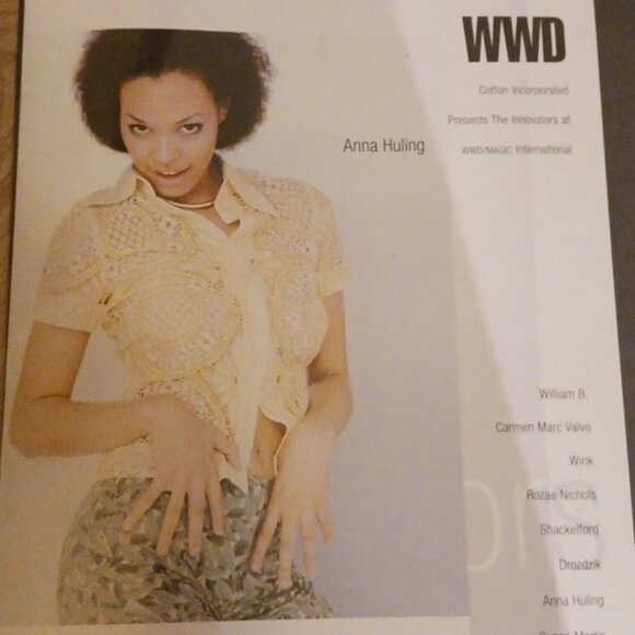 Lace, button-down, short-sleeved, "bodycon" lace blouse by Anna Huling. - Picture 1 of 11